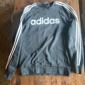 Adidas stripe sleeve sweatshirt.